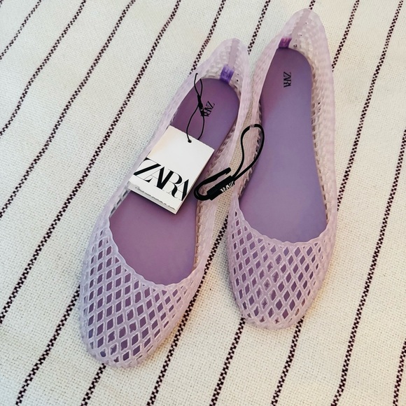 ZARA purple jelly flats NWT - Picture 3 of 5